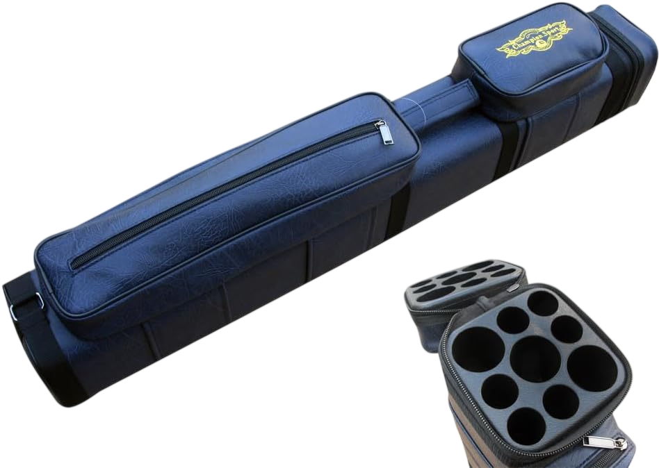 J&J Hard Pool Cue Case for 3 Butts 6 Shafts